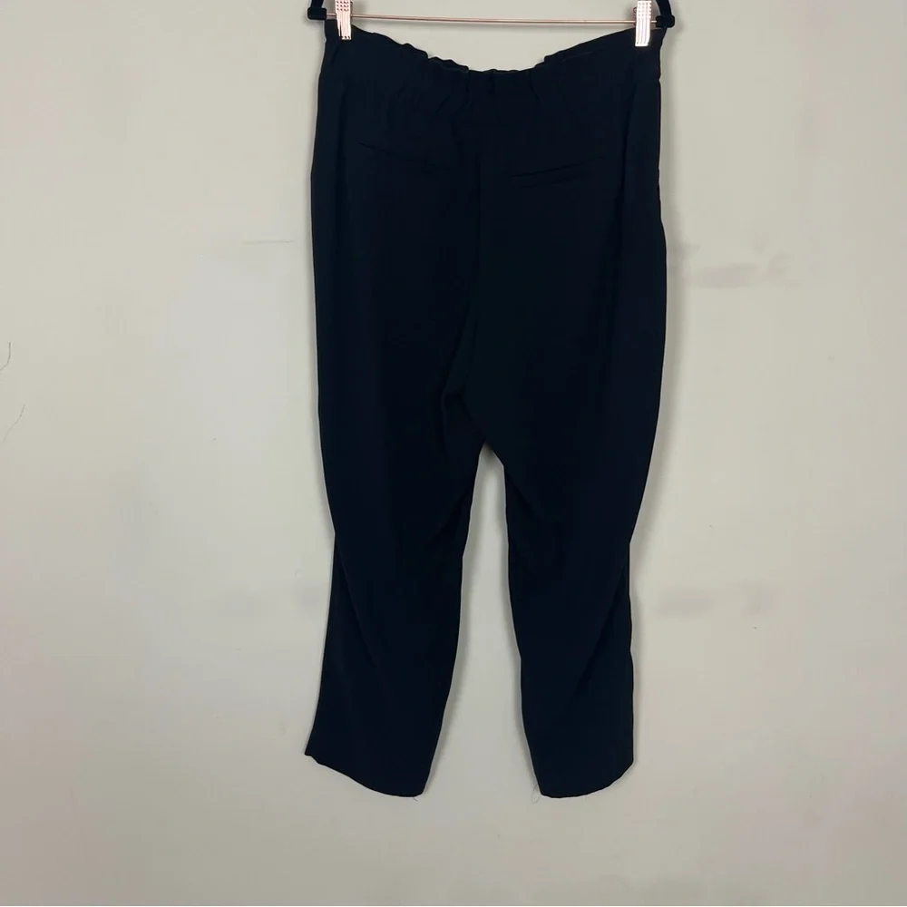 LOFT PULL ON ANKLE LENGTH PANTS TIE WAIST IN BLACK SIZE MEDIUM - Picture 11 of 13